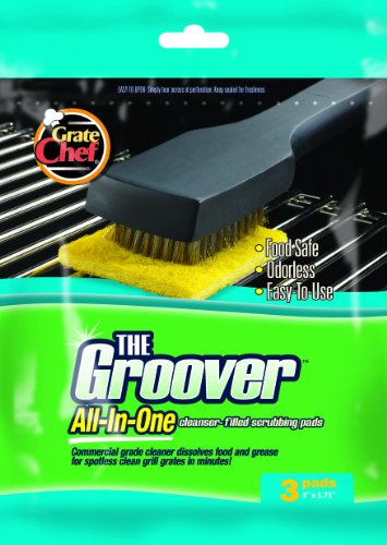 Grate Chef Groover 701-1000 Grill Cleaners, 100-Percent Food Safe