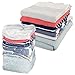 iDesign Vacuum Storage Cube Bags with Resealable Closures for Closets, Drawers - Set of 4, Multiple Sizes