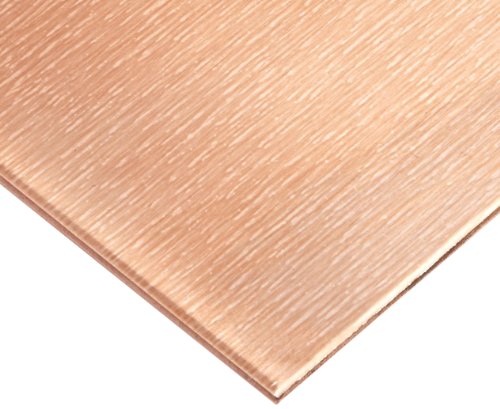 110 Copper Sheet, Unpolished (Mill) Finish, H02 Temper, ASTM B370, 0.027