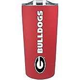 Campus Colors NCAA Stainless Steel Tumbler perfect for Gameday - 18 oz - Double Walled - Keeps Drinks Perfectly Insulated (Georgia Bulldogs - Red)
