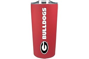 Campus Colors NCAA Stainless Steel Tumbler perfect for Gameday - 18 oz - Double Walled - Keeps Drinks Perfectly Insulated (Georgia Bulldogs - Red)