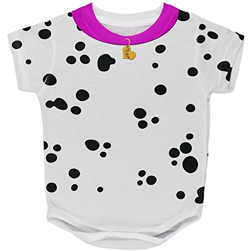 Valentine's Day Dog Dalmatian Costume Pink Collar Be Mine All Over Baby One Piece