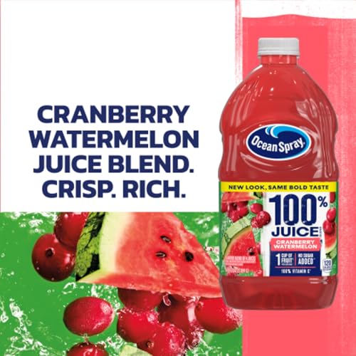 OCEAN SPRAY® 100% JUICE CRANBERRY WATERMELON JUICE BLEND, 64 FL OZ BOTTLE (PACK OF 1)