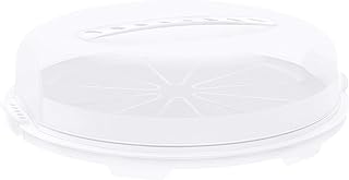 Rotho Fresh flache Tortenglocke, Kunststoff (PP) BPA-frei, weiss/transparent, (35,5 x 34,5 x 11,6 cm)