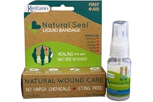 KeriCure's Natural Seal Invisible Liquid Bandage, Pack of 4, Soothe, Seal and Protect Small cuts, scrapes, rashes and More - 