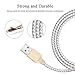iPhone Cable, Quntis 2Pack 6FT Durable Nylon Braided Apple Lightning Cable Cord Certified to USB Charging Charger for iPhone 7 7 Plus 6S 6S Plus 6 6 Plus 5S 5 5C SE iPad iPod Nano 7 (Champagne Gold)