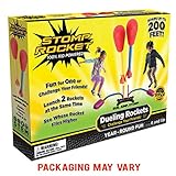 Stomp Rocket Dueling Rockets, 4 Rockets and Rocket Launcher - Outdoor Rocket Toy Gift for Boys and Girls Ages 6 Years and Up - Great for Outdoor Play with Friends in The Backyard and Parks