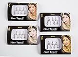4 Packs - 28 Long Different Design Silver Bindis
