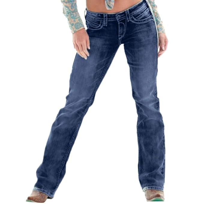 FRAUIT Damen Loose Plus Denim Jeans Hose Boyfriend Damenjeans Harem Baggy Chino Haremshose Pflegeleicht Modische Verschleißfe