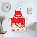 LeeLoon 2 Pack Chistmas Apron, Holiday Kitchen Apron Christmas Santa Claus/Elk/Snowman Style Decoration Apron for Christmas Dinner Party Cooking Baking Crafting House Cleaning Kitchen
