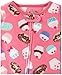 Carter's Baby Girls' Toddler 2-Pack Fleece Pajamas, Purple Dot/Pink Cupcakes, 4T