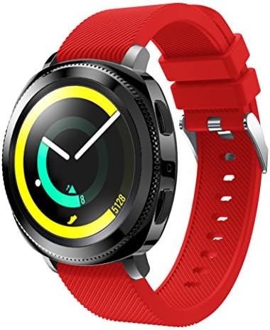 YaSpark Gear Sport Watch Band, Soft Silicone Sport Watch Bands for Samsung Gear S2 Classic SM-R732/R735 Version/Motorola Moto 360 2nd (Men's 42mm 2015) & Ticwatch 2/Gear Sport SM-R600 Watch