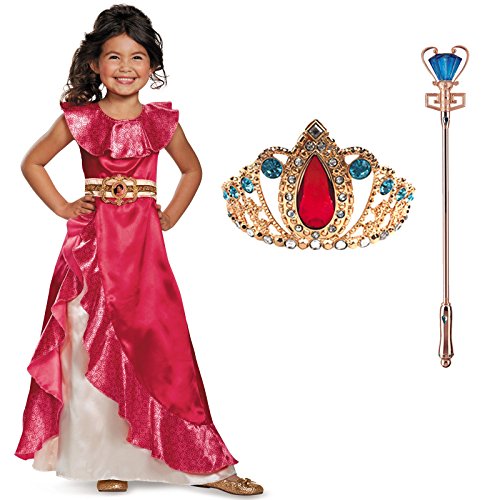 Elena Avalor Elena Adventure Dress Classic Toddler Costume Bundle Set 3-4T