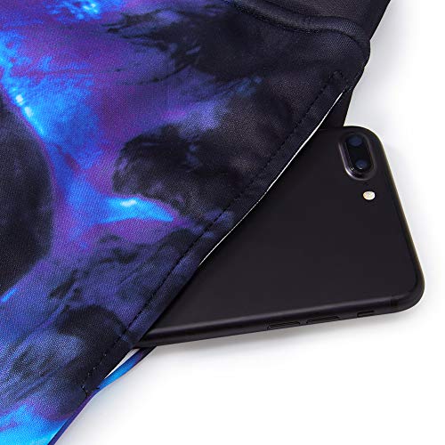 Belovecol Teens Boys Girls Running Sweatpants Skull 3D Print Graphic Colorful Smoke Jogging Pants Long Trousers Casual Black S