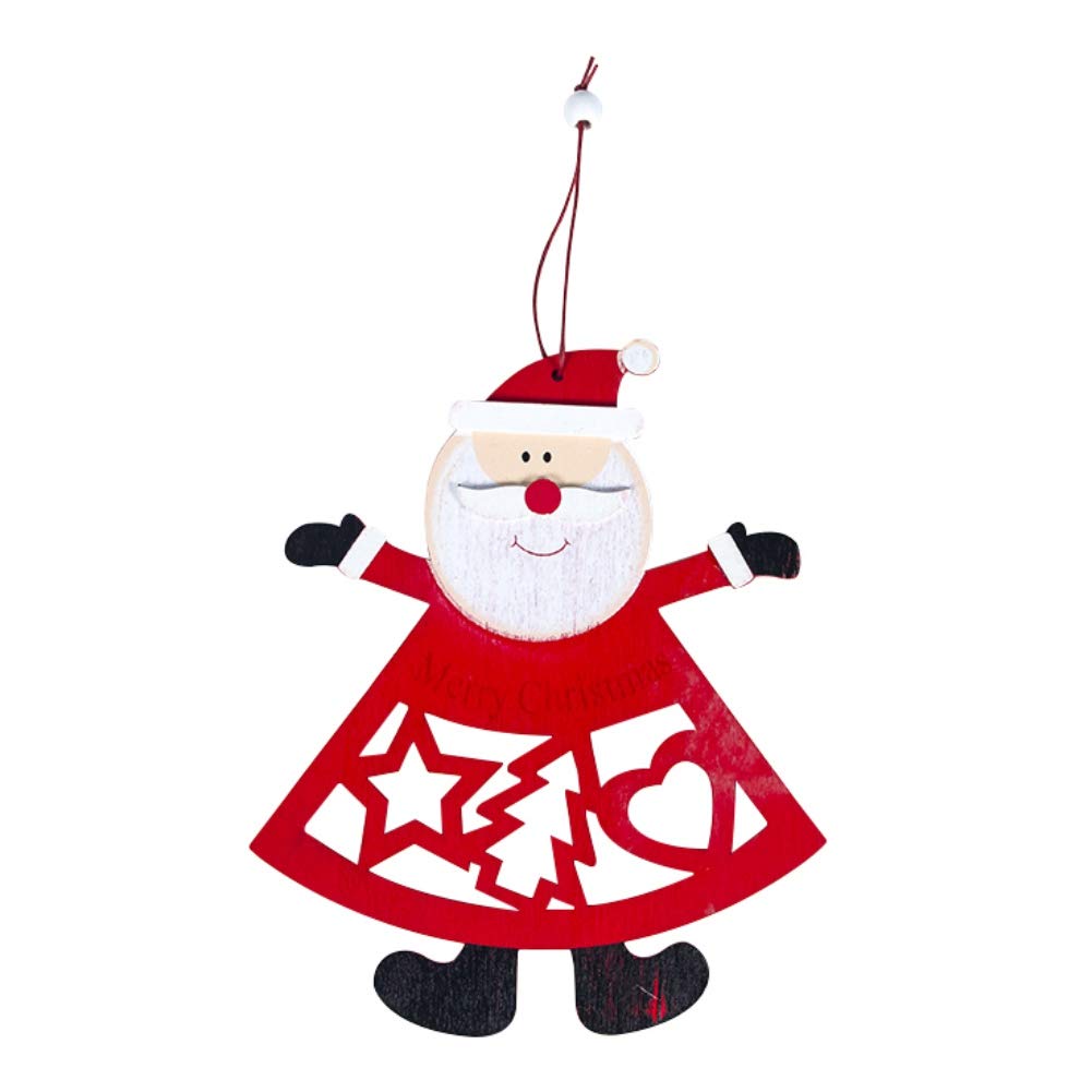 Buy Patgoal Color Christmas Decorations Painted Wood Cutout Santa