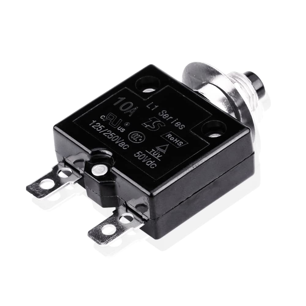 KIMISS Circuit Breakers Manual Reset Thermal Switch Current Overload Protector(10A)