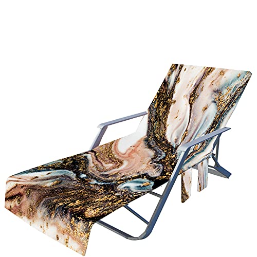 Stillshine. Strandtücher Liegestuhl Bezug mit Seitentasche,Polyester,Bunt Marmor Motiv,für Sonnenliege,Gartenliege Strand,Hotel,Garten,75 × 210 cm (Farbe 3,75 × 210 cm)