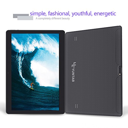 Yuntab-101-inch-Tablet-Android-51-Wifi-Unlocked-3G-Phone-Tablet-PC-1GB16GB-MTK-6580-Quad-Core-IPS-Screen-1280x800-Dual-camera-Cell-phone-Support-2G-3G-Wifi-Dual-SIM-Card-Bluetooth-Black