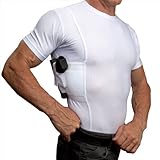 UnderTech UnderCover Men's Concealment Crew Neck Coolux Shirt (White, Large)
