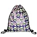 Print Drawstring Backpack Rucksack Shoulder Bags Gym Bag (Animals,foods)15