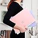 Phyxin Expanding File Folders 5 Pockets Document Organizer A4 Letter Size Plastic File Folder with Lables Document Holder for Business School Supplies Pink