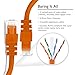 GEARit Cat 6 Ethernet Cable (10-Pack 3 Feet) Cat6 Network Patch, 10Gbps, RJ45, Snagless Cord, Gold-Plated Connectors, Internet for PC, TV, Tablet, Router, Printer, Servers, IT Data Center - Orange