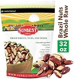 SUNBEST Whole, Raw, Shelled Brazil Nuts in Resealable Bag ... (2 Lb)