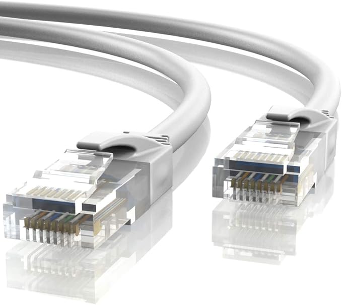 kenable Blanc Réseau Ethernet RJ45 Cat5E-CCA UTP Patch 26AWG câble Cordon 10 m [10 mètre/10m