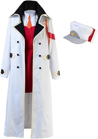 Amazon Com Starfun Darling In The Franxx Zero Two Dress Cosplay Costume White Coat And Hat Clothing