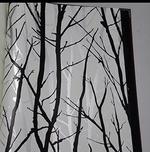 Modern Wallpaper Simple 3D Abstract Black And White Branches Tree Trunk Three - Dimensional Wallpaper,BlackAndWhite-OneSize