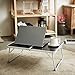 Foldable Laptop Table, Superjare Bed Desk, Breakfast Serving Bed Tray, Portable Mini Picnic Table & Lightweight, Folds in Half with Inner Storage Space - Black