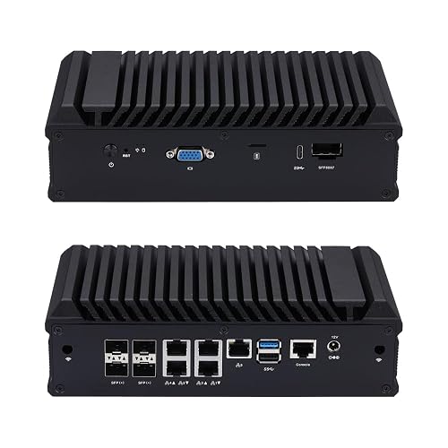 Qotom Mini PC with 4X 10GBE SFP+ and 5X 2.5GBE LAN 8GB RAM 512GB SSD ...