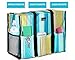 Pursetti Utility Tote with Pockets & Compartments - Perfect Nurse, Teacher, Work Bags for Women, Craft Tote, Dog Trainer - Medium Teal Stripe