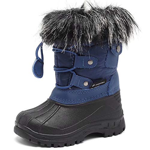 CIOR Snow Boots Winter Outdoor Waterproof with Fur Lined for Girls & Boys (Toddler/Little Kid/Big Kid)