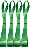 Soft Loops Motorcycle Tie Down Straps, Break Strength, Green, 2,400 lb., 4 Piece