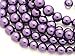 Fashion 21 Women's Five Multi-Strand Simulated Pearl Statement Necklace and Earrings Set (Purple)
