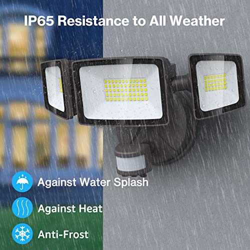 Olafus 55W Flood Lights Outdoor Motion Sensor Light, LED Security Light