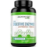 Digestive Enzymes Plus Prebiotics &amp; Probiotics - Natural Support for Better Digestion &amp; Lactose Absorption - For Bloating, Constipation &amp; Gas Relief + Helps IBS &amp; Leaky Gut - 180 Vegetarian Capsules