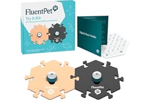 FluentPet Speak Up! Tester Kit - Set of 2 Dog Talking Buttons with Pre-Installed Batteries & 2 HexTiles -| Pet Buttons for Co