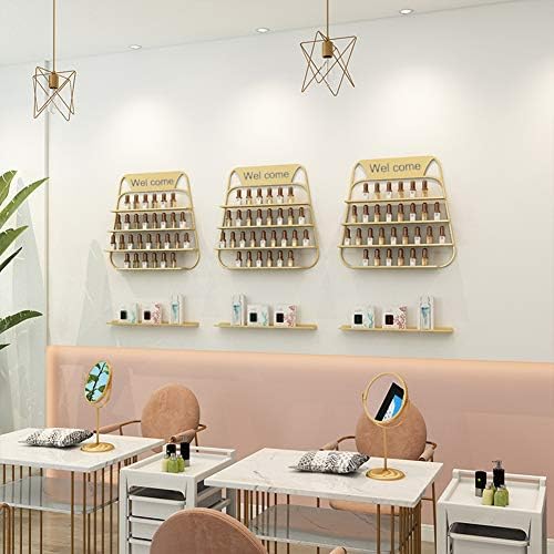 Lj ネイルポリッシュ収納棚壁掛けリップスティックホルダー収納棚メタルネイルポリッシュオーガナイザーホーム