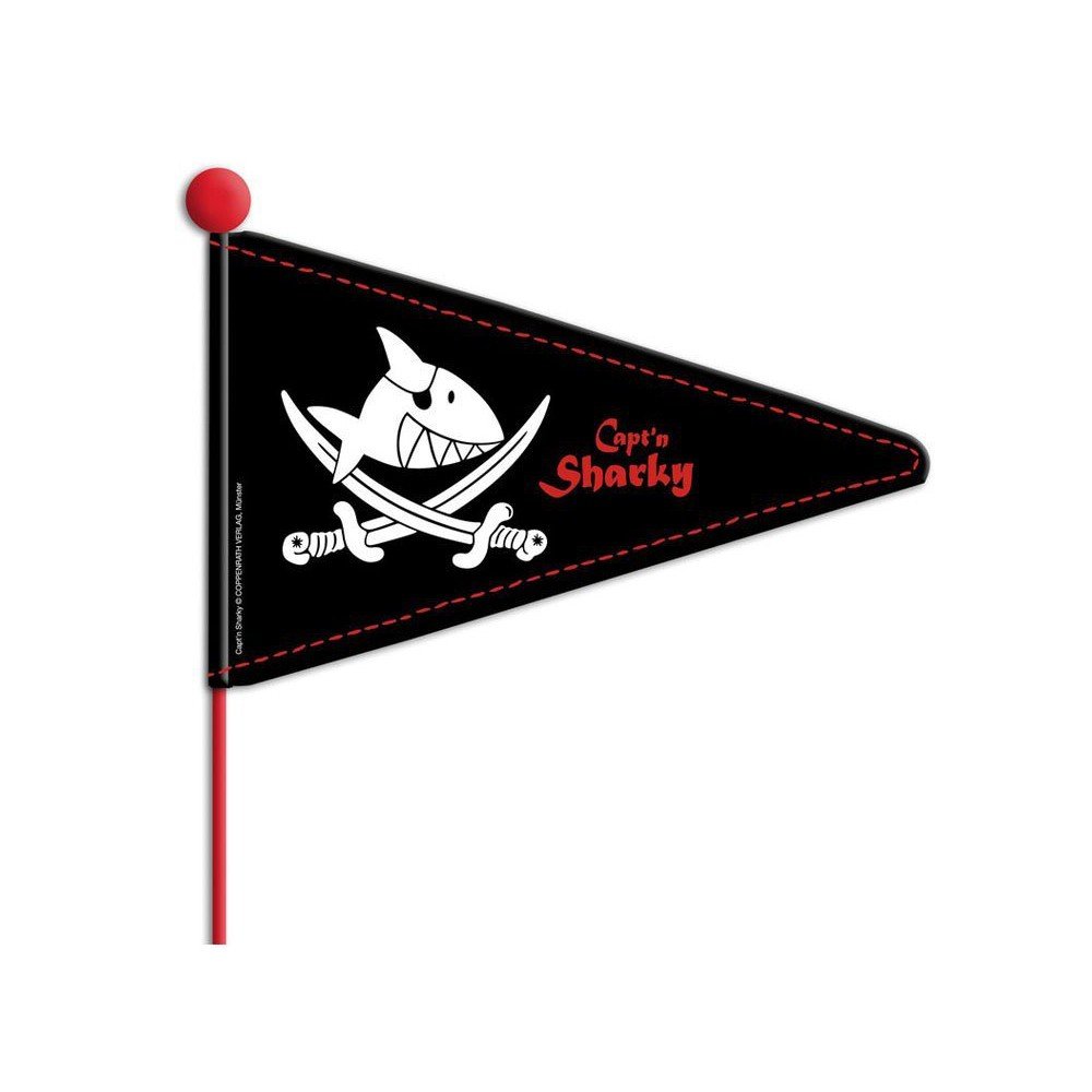 Bike Fashion Captn Sharky Pennant Pole Black With Motif One Size