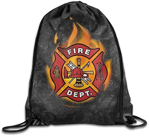 Firefighter Sports Bag Drawstring Backpack