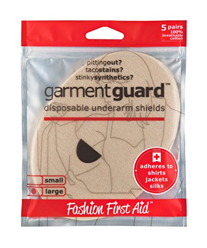 Garment Guard GRANDS: disposable adhesive underarm shields (5 pairs, beige)