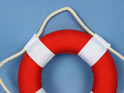 Vibrant-Red-Decorative-Lifering-With-White-Bands-6-Life-Preserver-Decoration Vibrant-Red-Decorative-Lifering-With-White-Bands-6-Life-Preserver-Decoration
