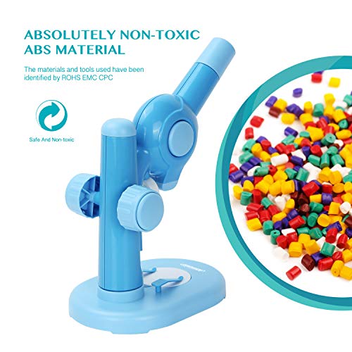 AOMEKIE Kids Microscope for Preschoolers Educational DIY STEM Toy