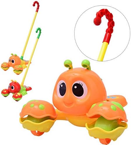 Huayer Fun, Educational and Safe Plastic Lobster Shape Toy With Bell Push Along Toy (Random Color)