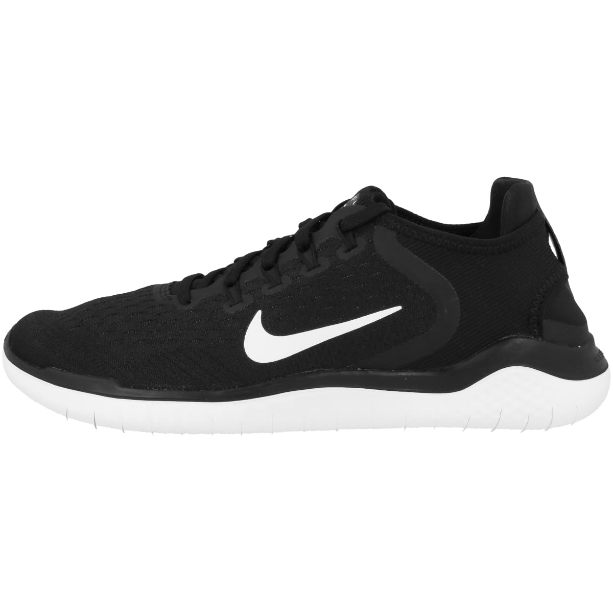 Nike Free Rn 2018 Sz 5.5 Womens Running Black/White