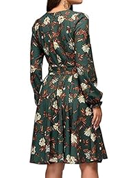 Sabor simple vestido de cóctel con mangas de volantes para mujer