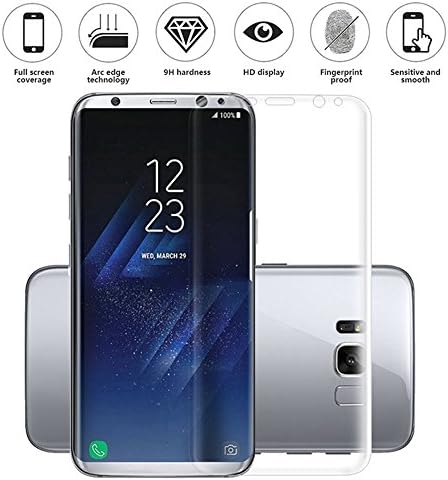 Samsung Galaxy S8 Screen Protector by VANTEN, Galaxy S8 Screen Protector Full Coverage Case Friendly Bubble Free, 2 pack Exact White HD Clear Best Protector for Samsung Galaxy S8 2017 Screen Protector