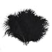 Bseash Natural Ostrich Feathers Bulk 12-14 inches (30-35cm) for Wedding Party Centerpieces, Flower Arrangement and Home Decoration (Black 50pcs)